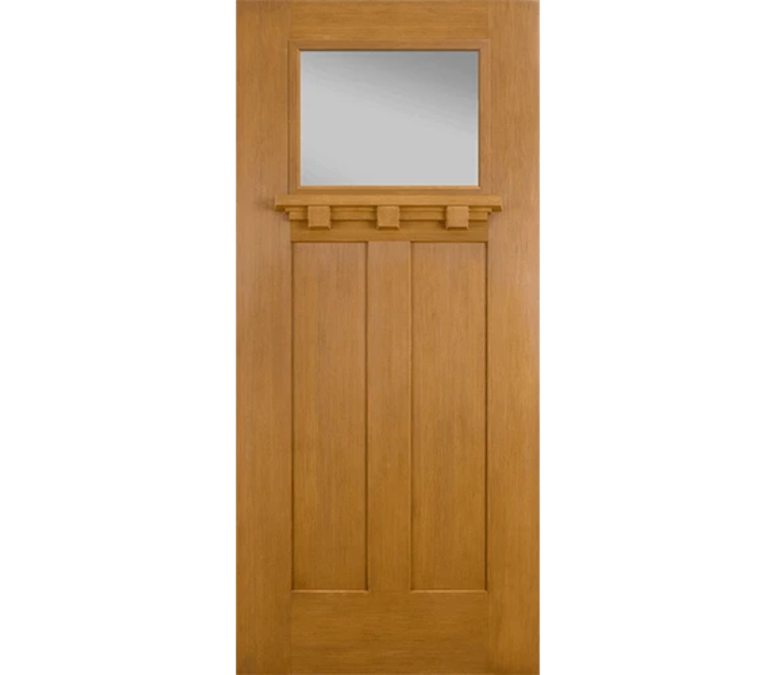 Kissimmee Craftsman Light Fiberglass Entry Door